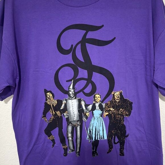 American Apparel Mens Purple Wizard of Oz Short Sleeve Cotton T-Shirt Size XL - Picture 2 of 6